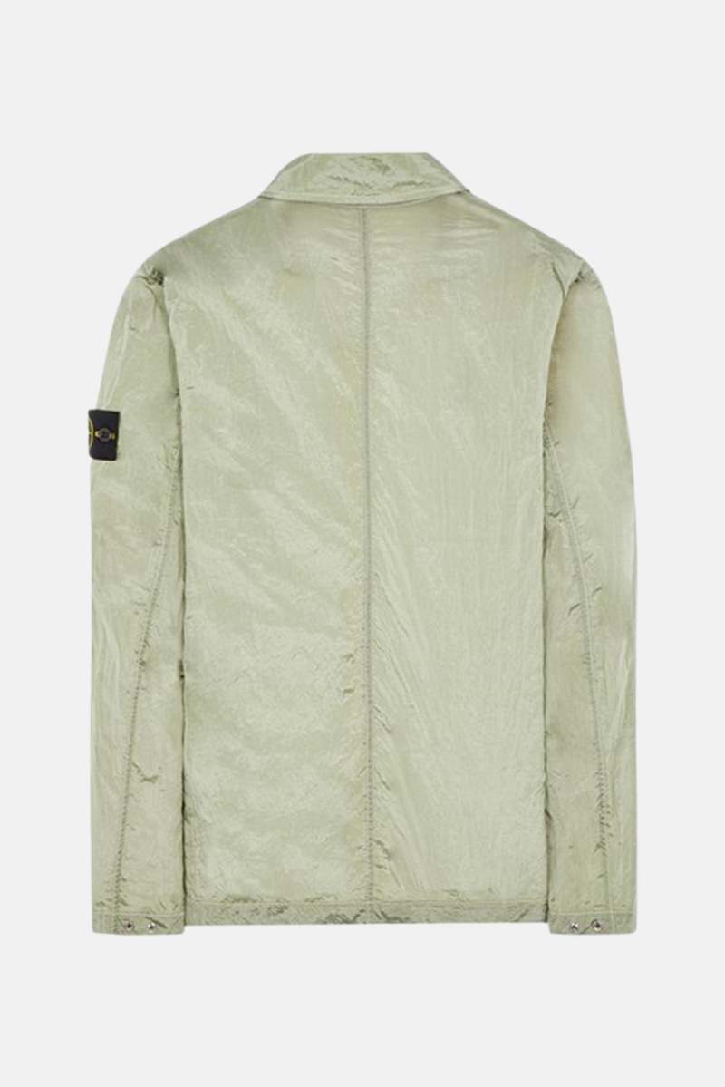 Stone Island ECONYL Nylon Metal Overshirt Light Green Garmentory