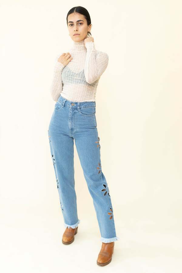 Tach Clothing Jazmin Denim Pant blue Garmentory