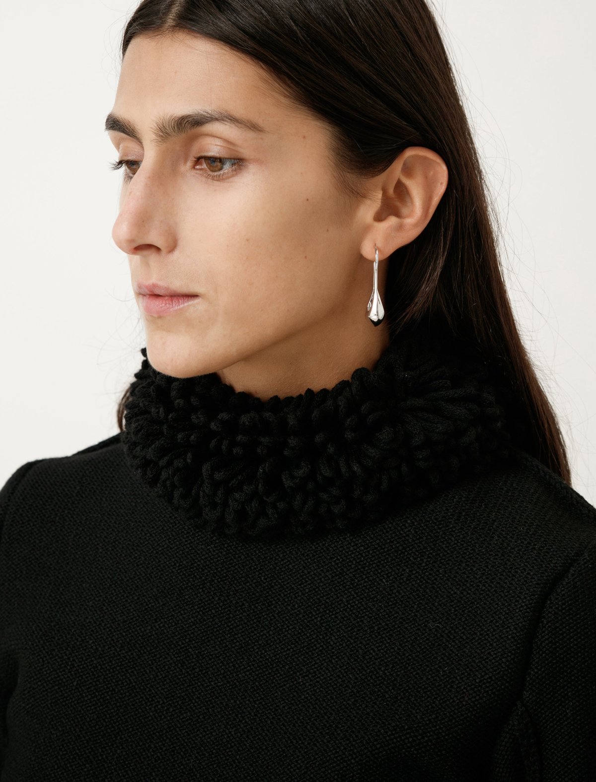 Lemaire Short Drop Earrings - Silver | Garmentory