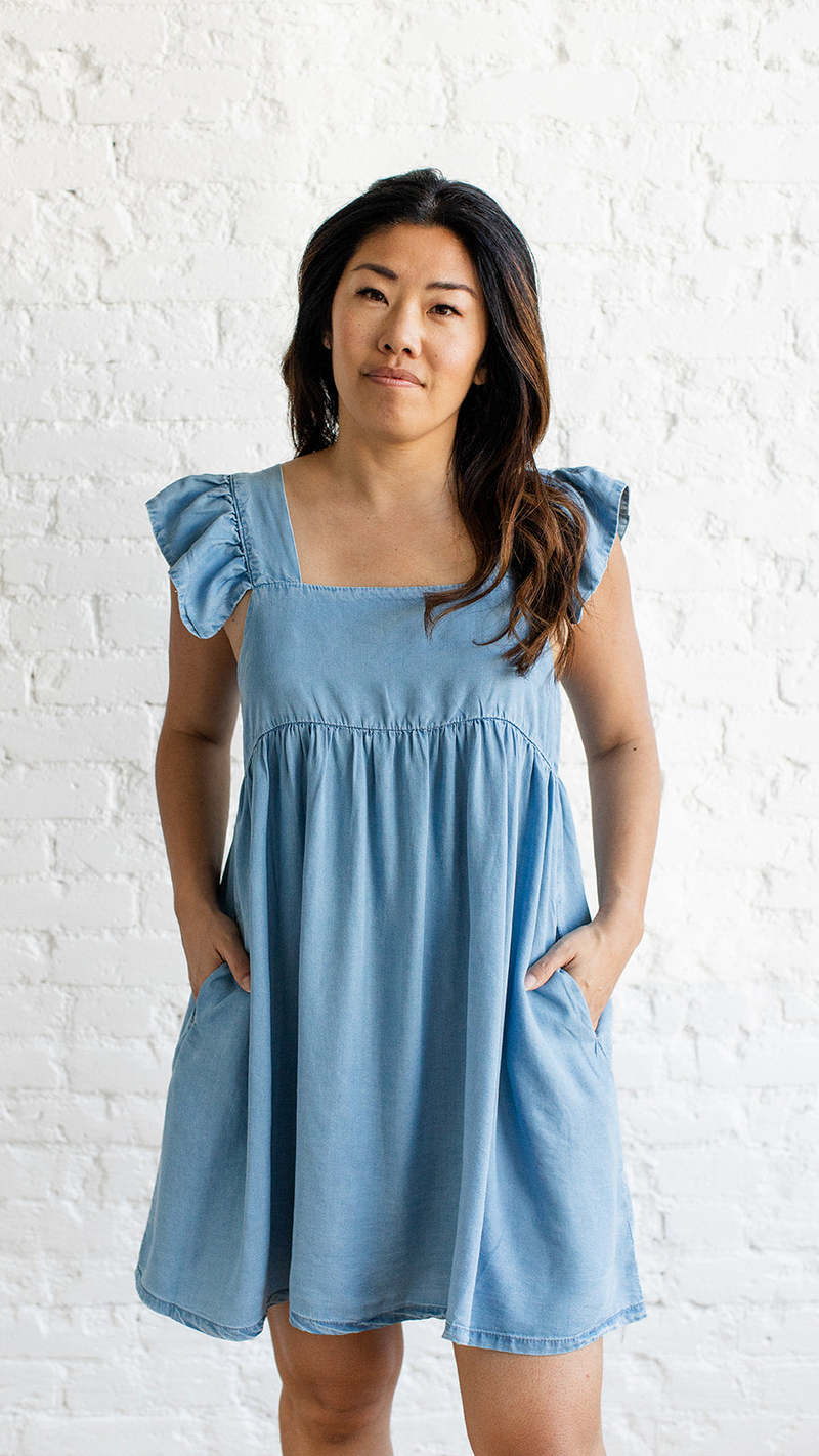 Miou Muse Dress - Light Denim