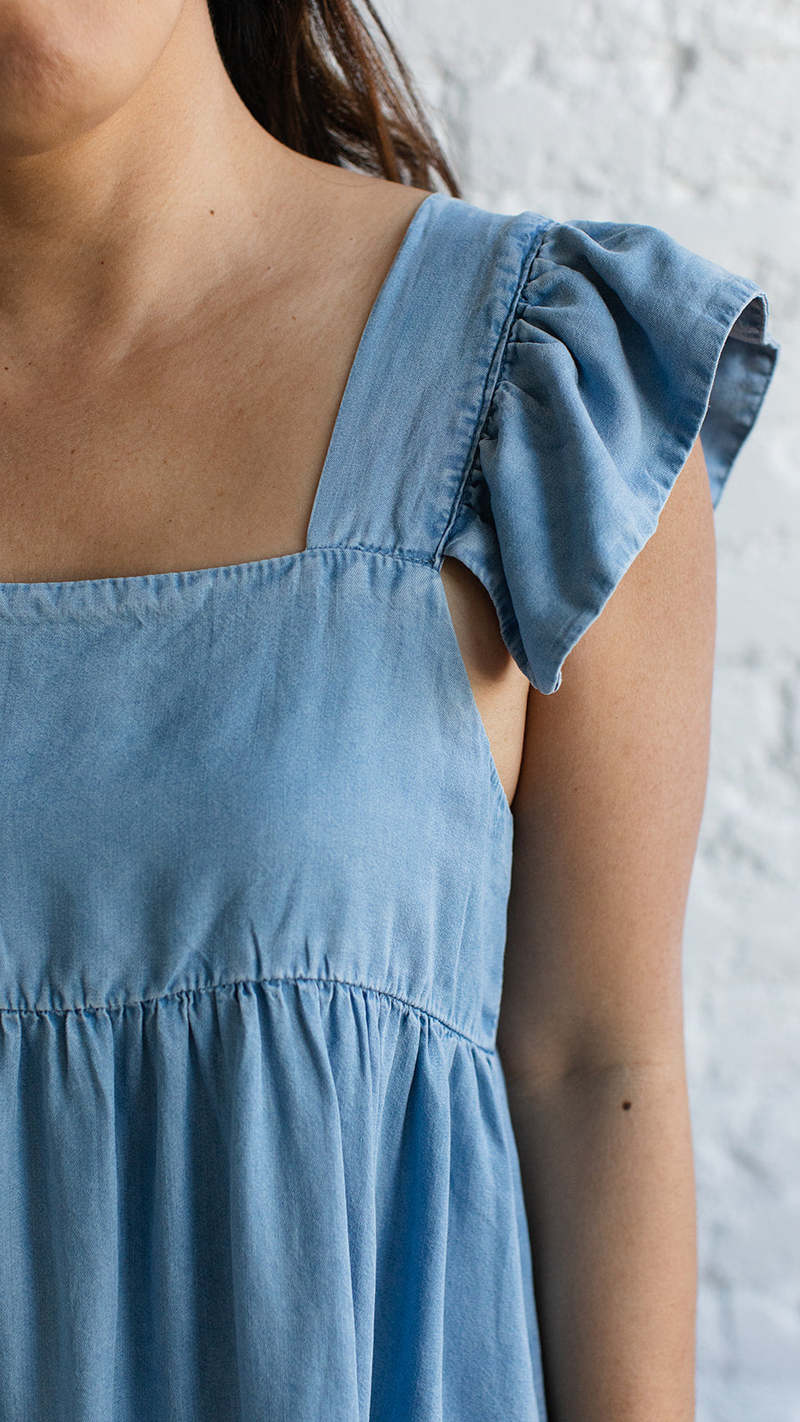 Miou Muse Dress - Light Denim | Garmentory