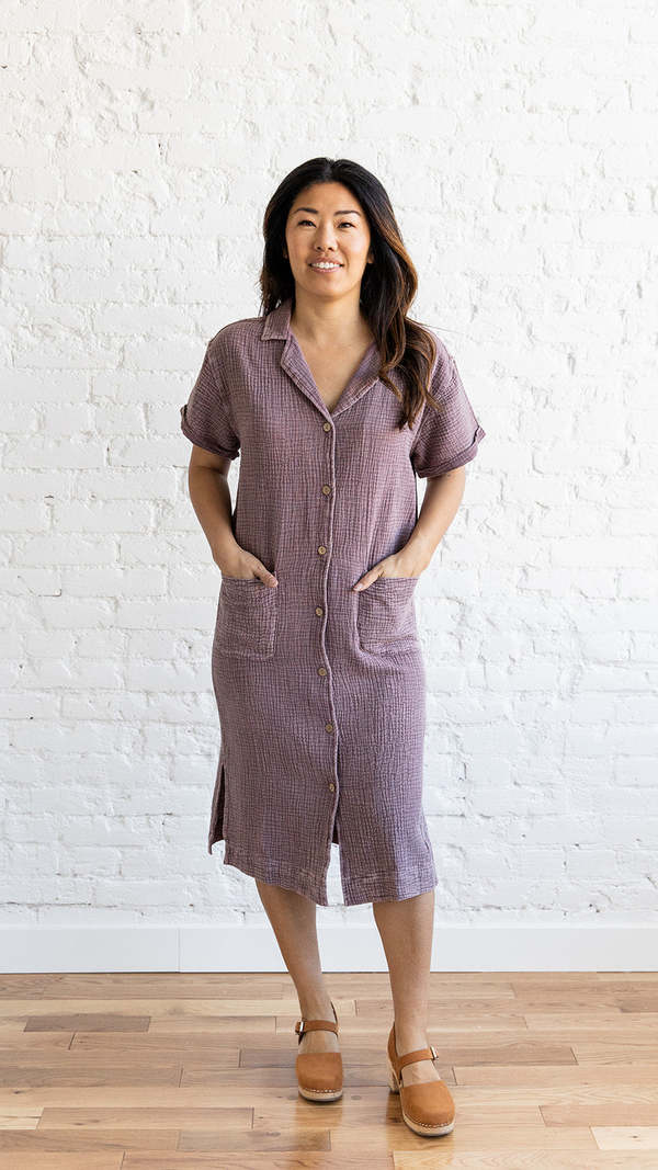 Miou Muse Juniper Gauze Shirt Dress Garmentory