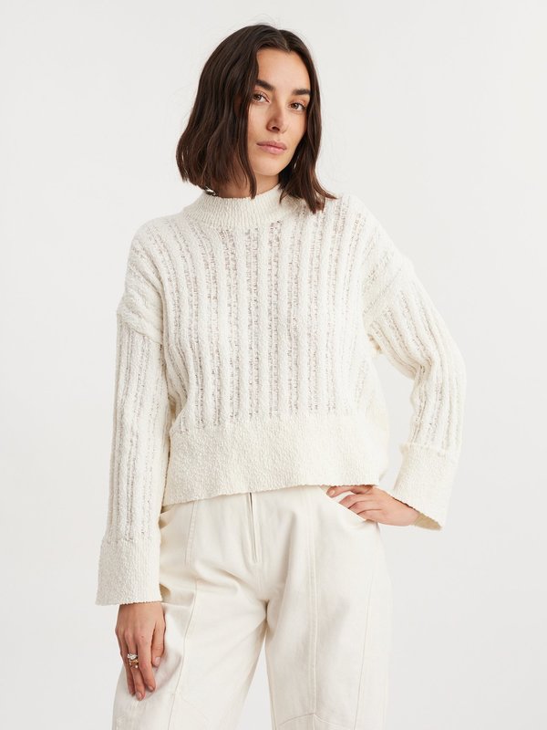 Holzweiler Hi Knit Sweater - White | Garmentory