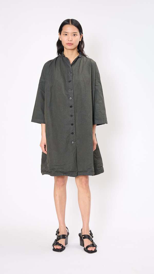 Album di Famiglia CC Tailored Collar Dress - Charcoal | Garmentory Album di Famiglia CC Tailored Collar Dress - Charcoal | Garmentory