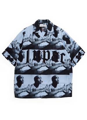 Wacko Maria X Guilty Parties Tupac S/s Hawaiian Shirt - Blue