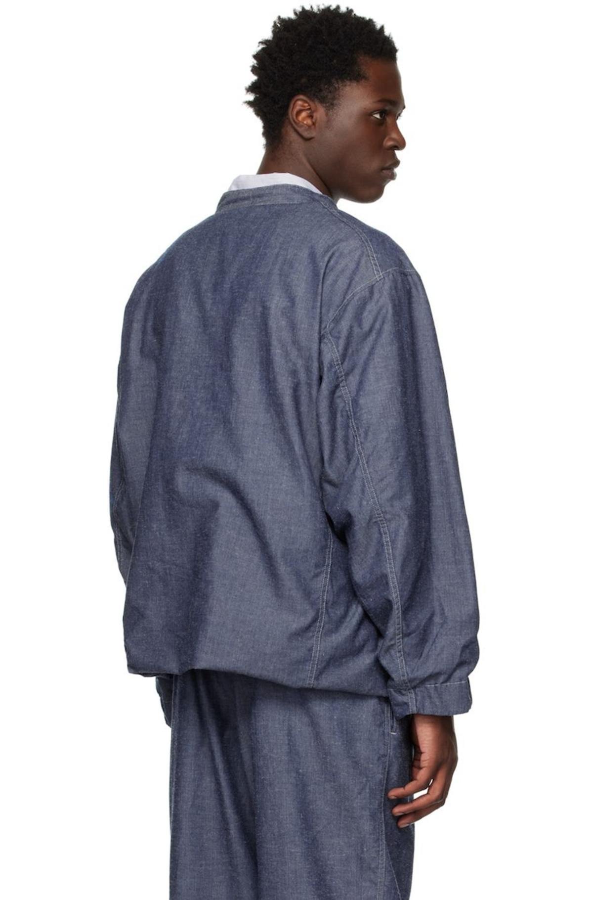 Nanamica Band Collar Jacket Indigo Garmentory