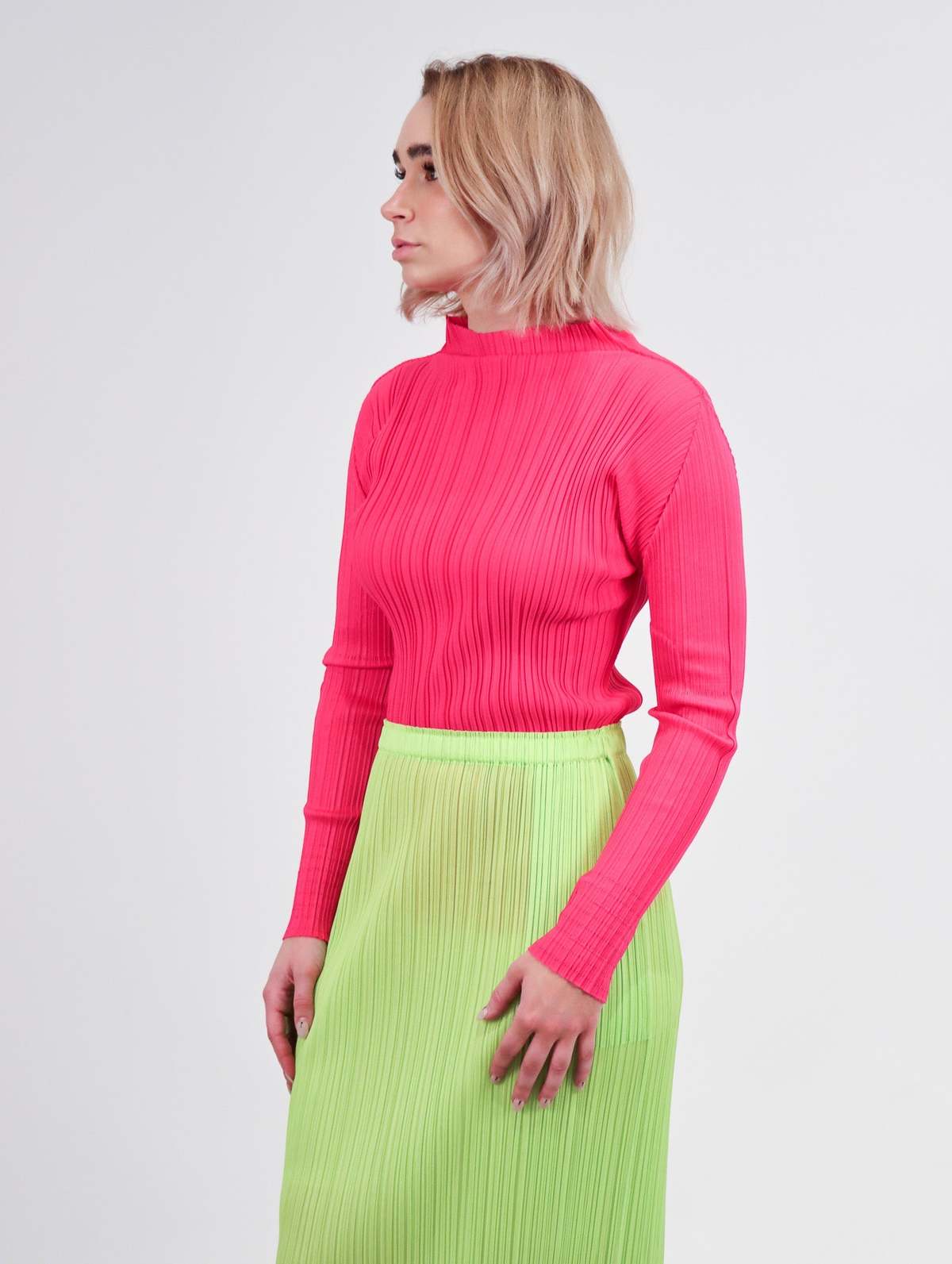 Pleats Please Issey Miyake Soft Pleats Top - Neon Pink