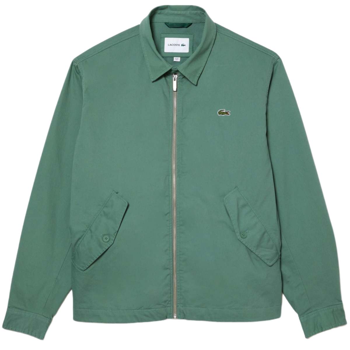Lacoste Short Zippered Organic Cotton Gabardine Jacket - Green