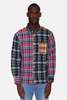 Original Madras Trading Company Contrasting Shirt - Red/Black Multi Check - Thumbnail 1