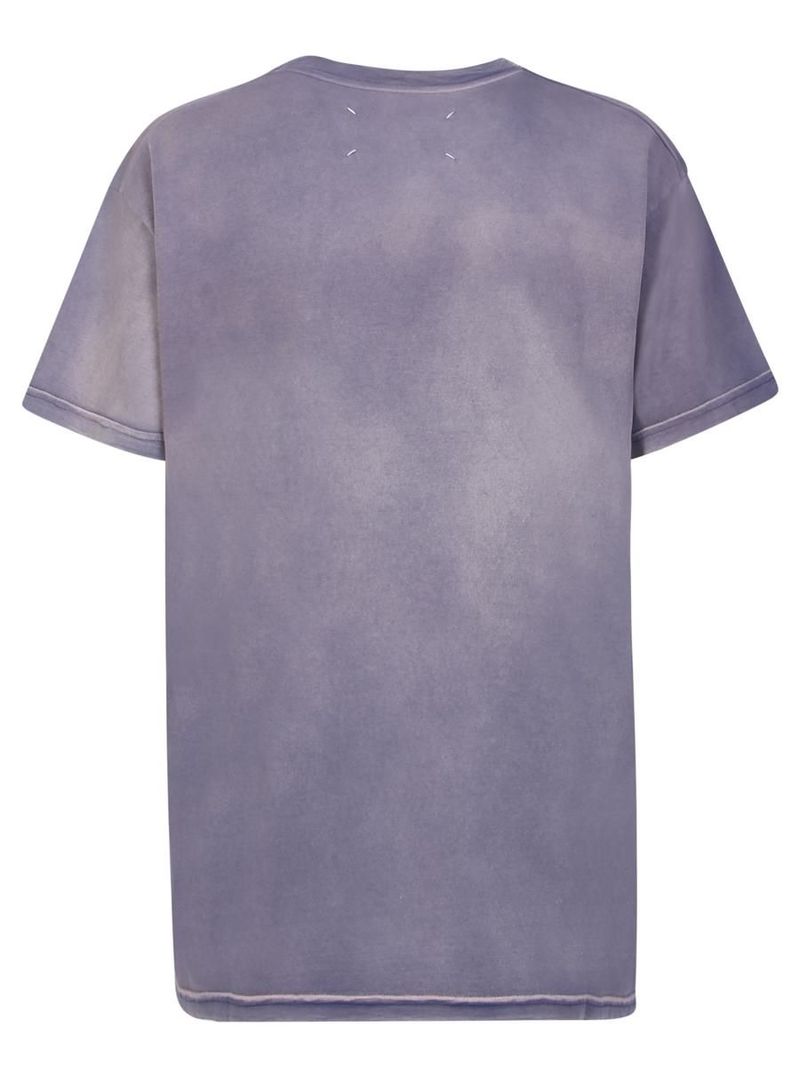 MAISON MARGIELA T-SHIRT WITH COLLEGE LOGO AND FADED EFFECT BY  