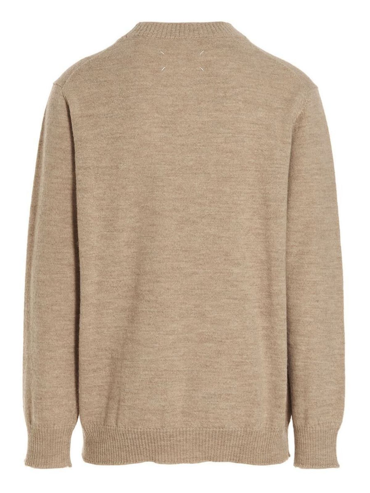 Maison Margiela Alpaca Wool Sweater - Beige | Garmentory