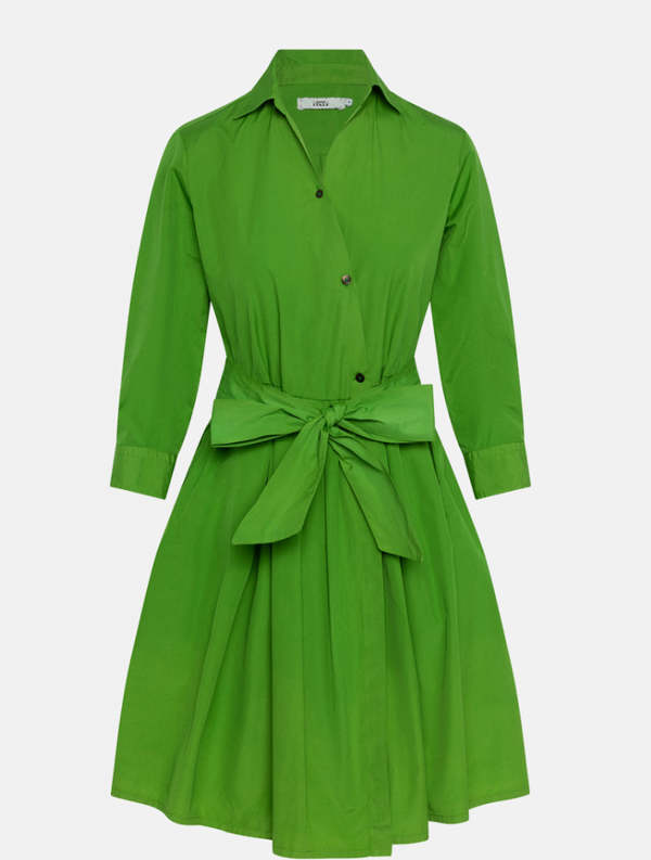 slim fit dress slacks Apple Green Puff Sleeve Midi Dress  Aquarius Brand