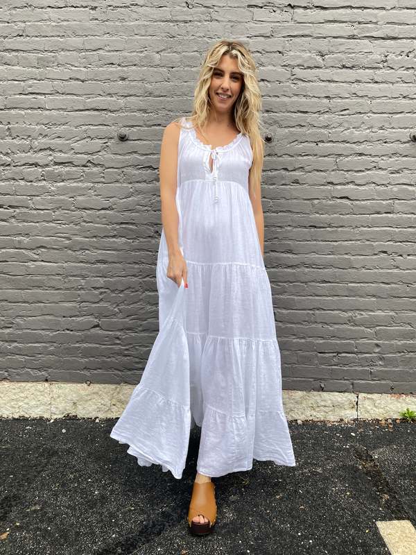 0039 Italy Lilly Long Dress - White | Garmentory