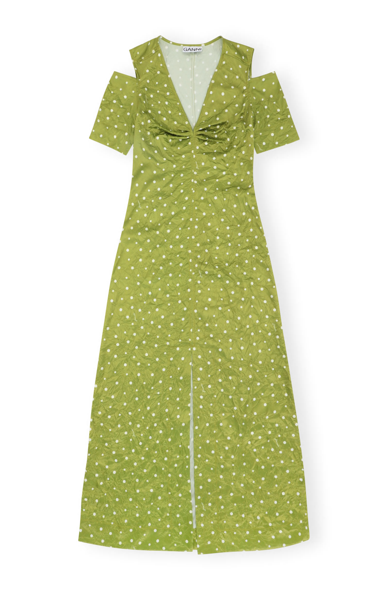 ganni green crinkle dress Affordable Halter Beading Ruffle Dark Green Bridesmaid Dresses With Shawl