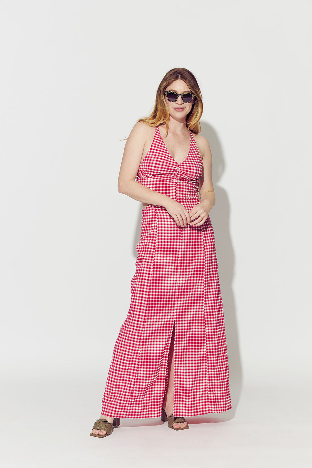 Ganni Stretch Seersucker Maxi Dress - Love Potion | Garmentory