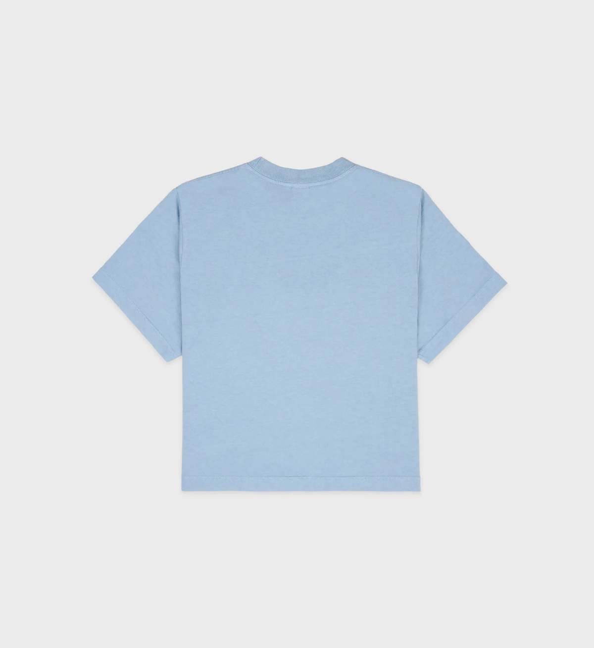 Sporty & Rich Vendome Cropped T-Shirt - Sky Blue/White