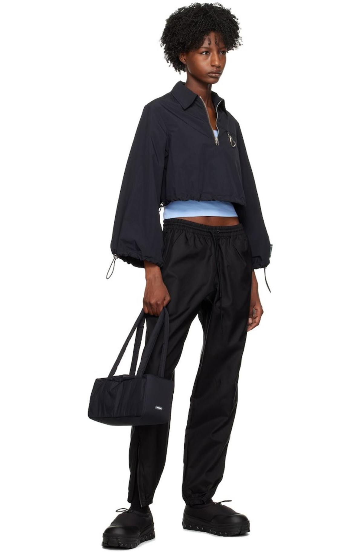 AMOMENTO Padded Square Shoulder Bag - Black | Garmentory