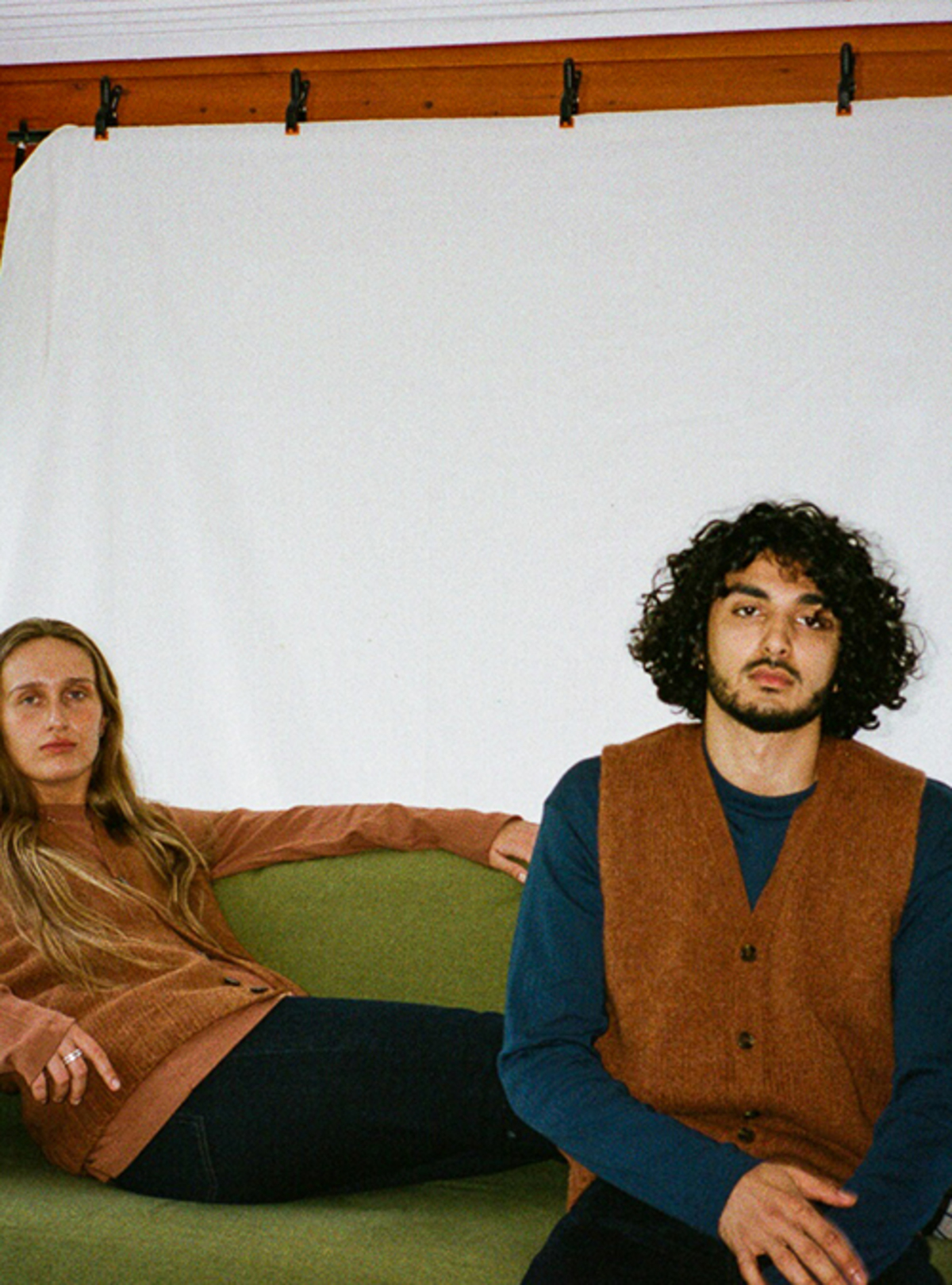 I AND ME Button Up Sweater Vest - Burnt Sienna - Image 1 of 9