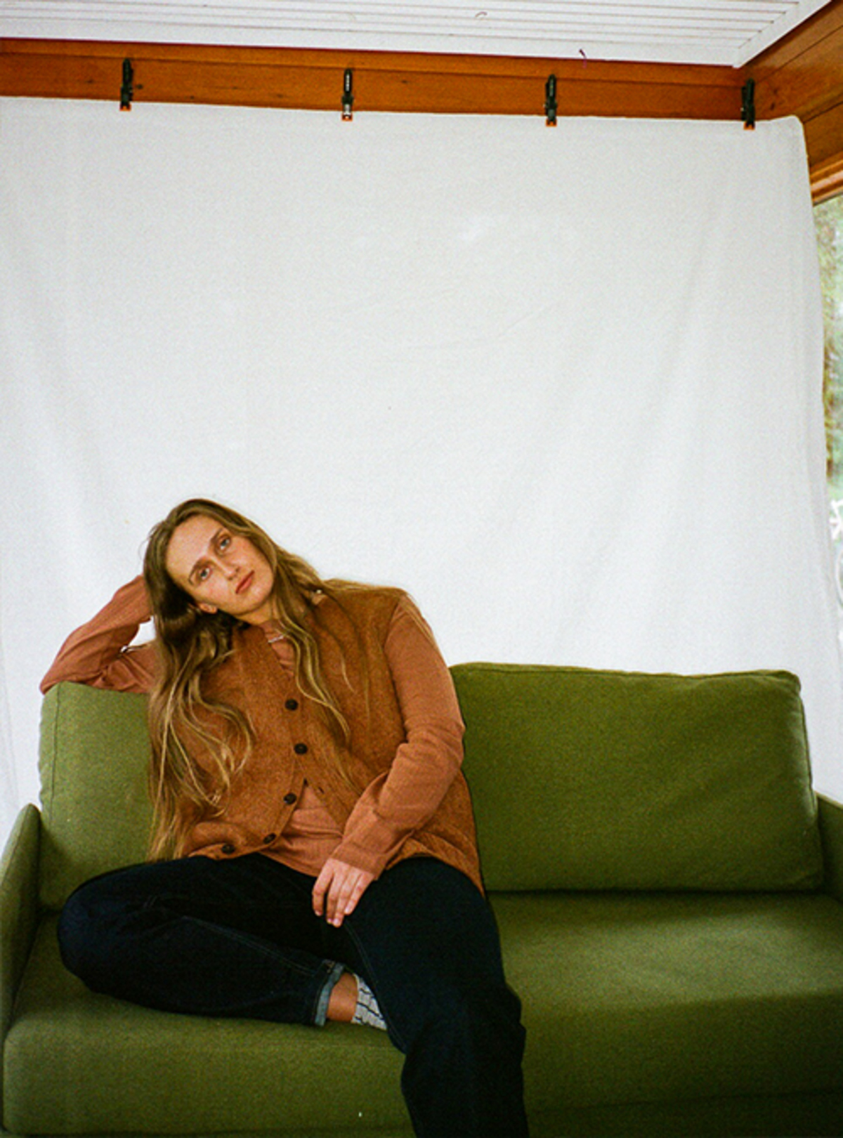 I AND ME Button Up Sweater Vest - Burnt Sienna - Image 2 of 9