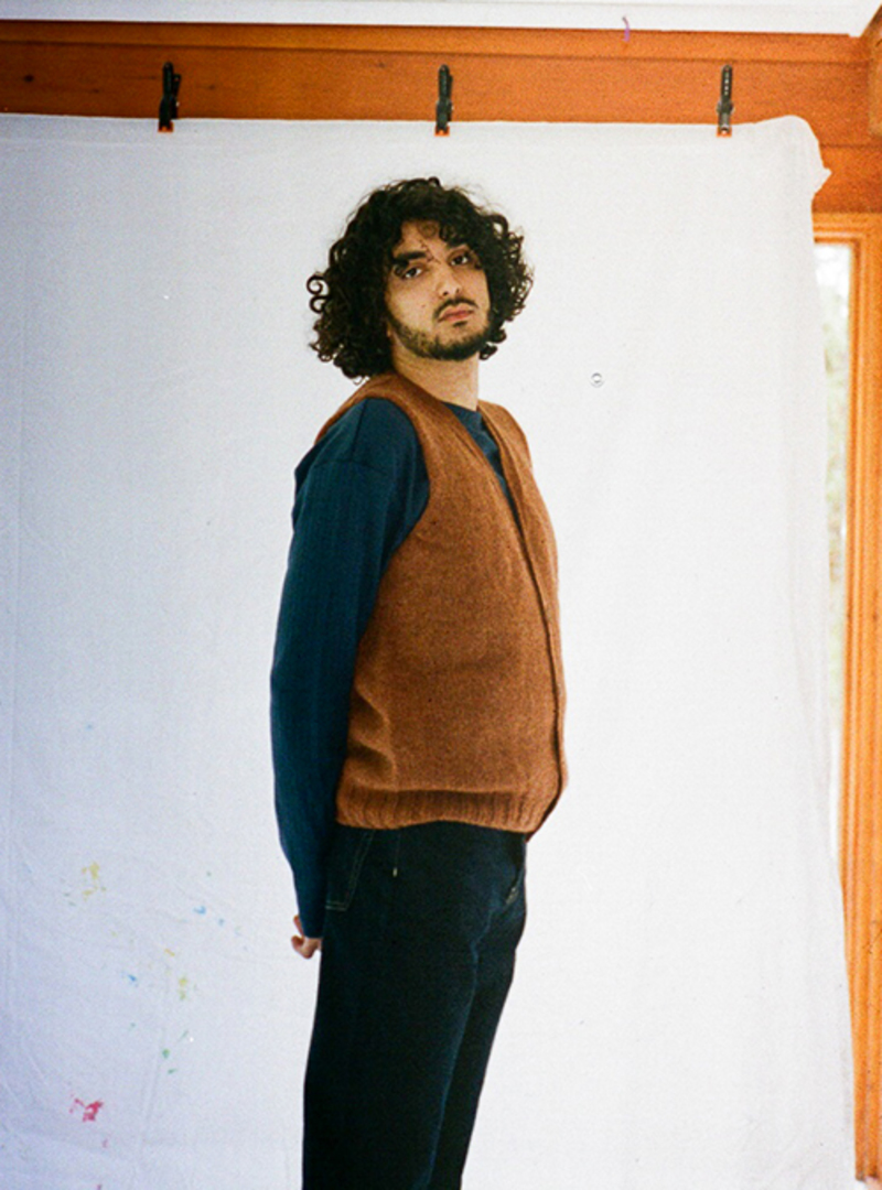I AND ME Button Up Sweater Vest - Burnt Sienna