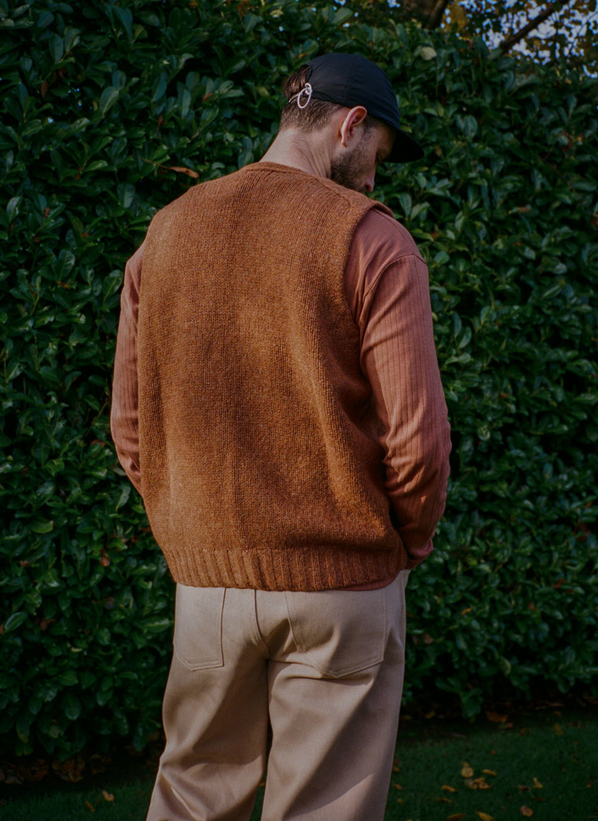 I AND ME Button Up Sweater Vest - Burnt Sienna - Image 5 of 9