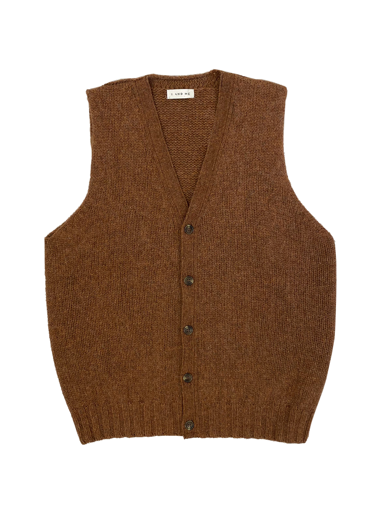 I AND ME Button Up Sweater Vest - Burnt Sienna - Image 9 of 9