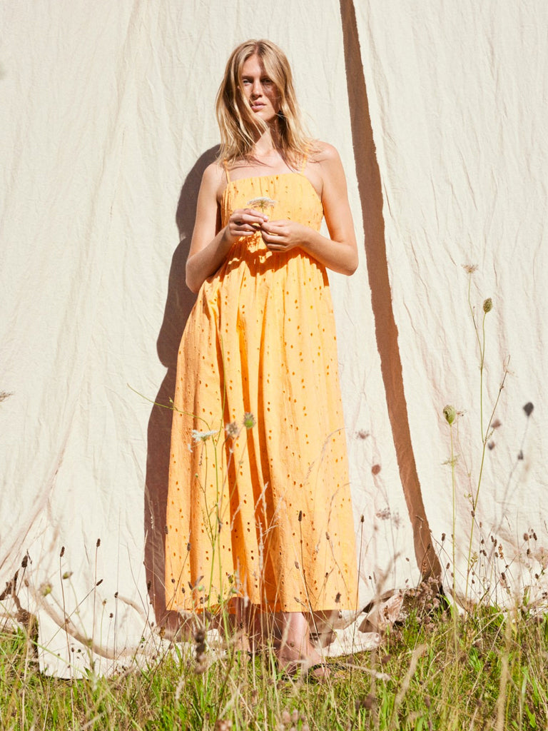 selected femme orange dress Selected Femme Bonita Dress