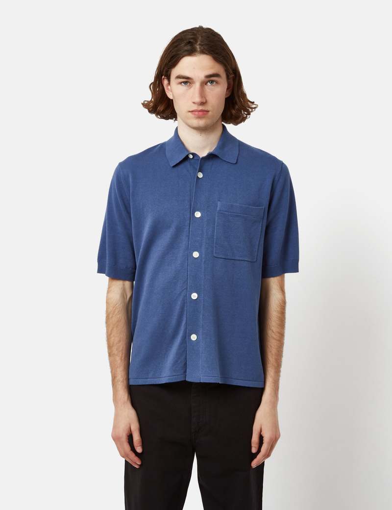 Tシャツ・カットソー Norse Projects Rhys Cotton Linen T-shirt Blue Rhys Cotton Linen T-Shirt Dk Navy | Norse Projects | Herre