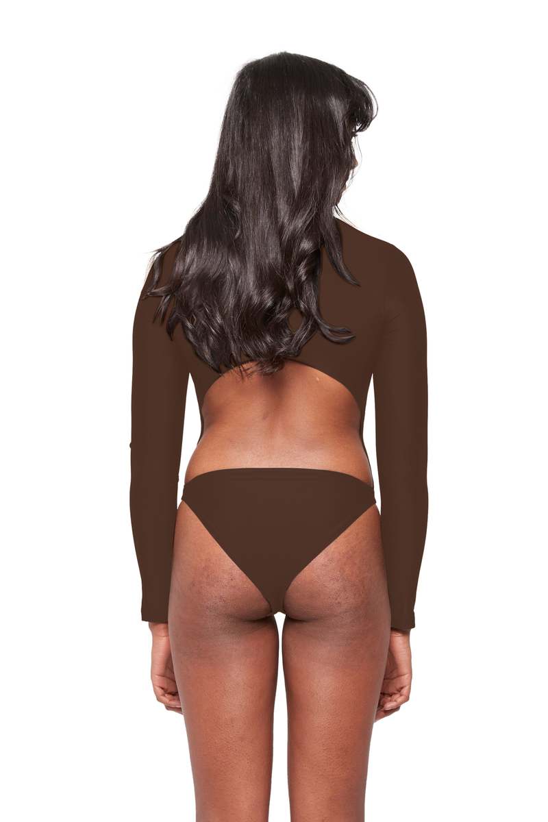 hauslabel HA 004 LOW CUT BODYSUIT - ARABICA hauslabel HA 004 LOW CUT BODYSUIT - ARABICA