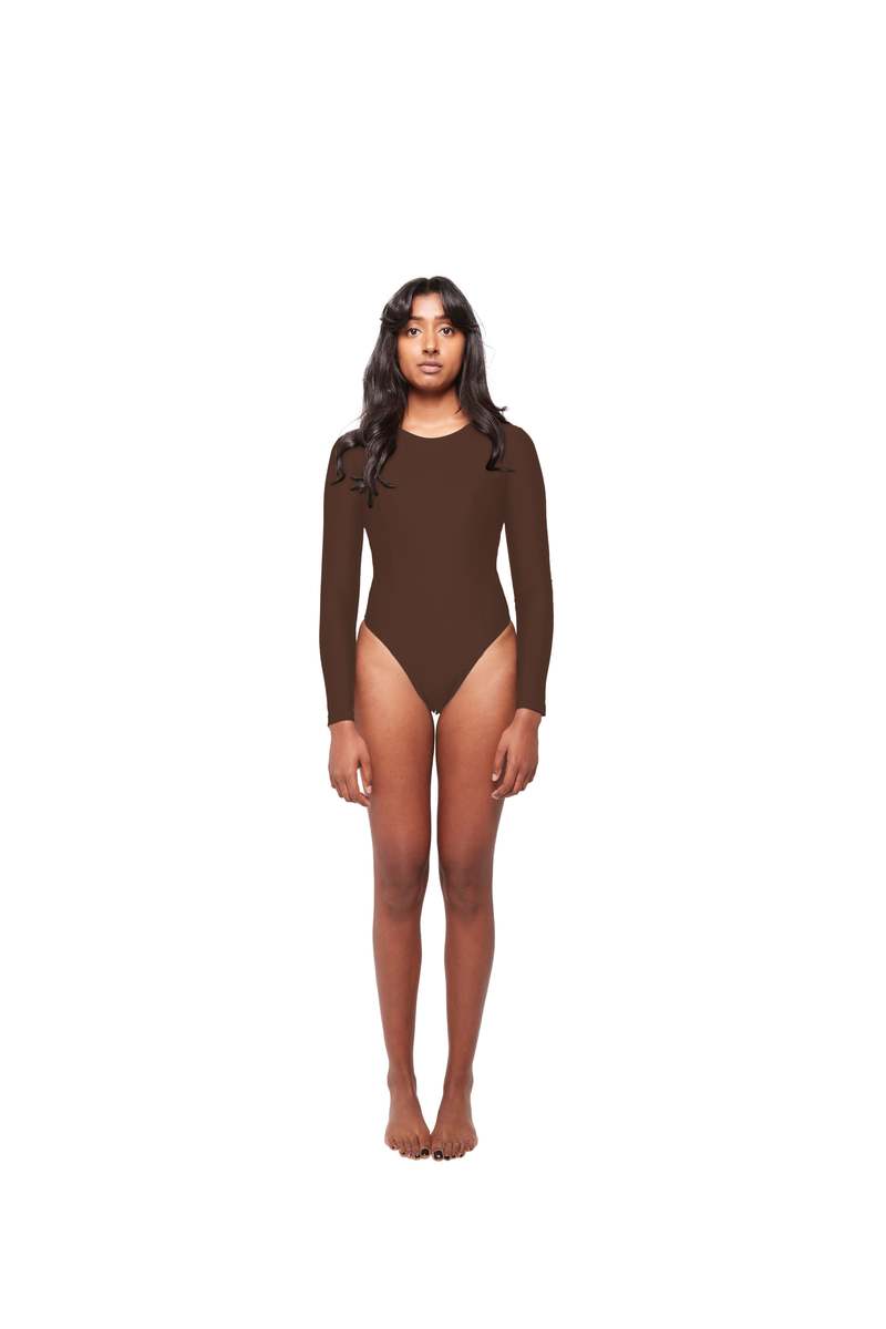 hauslabel HA 004 LOW CUT BODYSUIT - ARABICA hauslabel HA 004 LOW CUT BODYSUIT - ARABICA