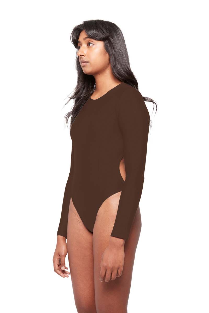 hauslabel HA 004 LOW CUT BODYSUIT - ARABICA hauslabel HA 004 LOW CUT BODYSUIT - ARABICA