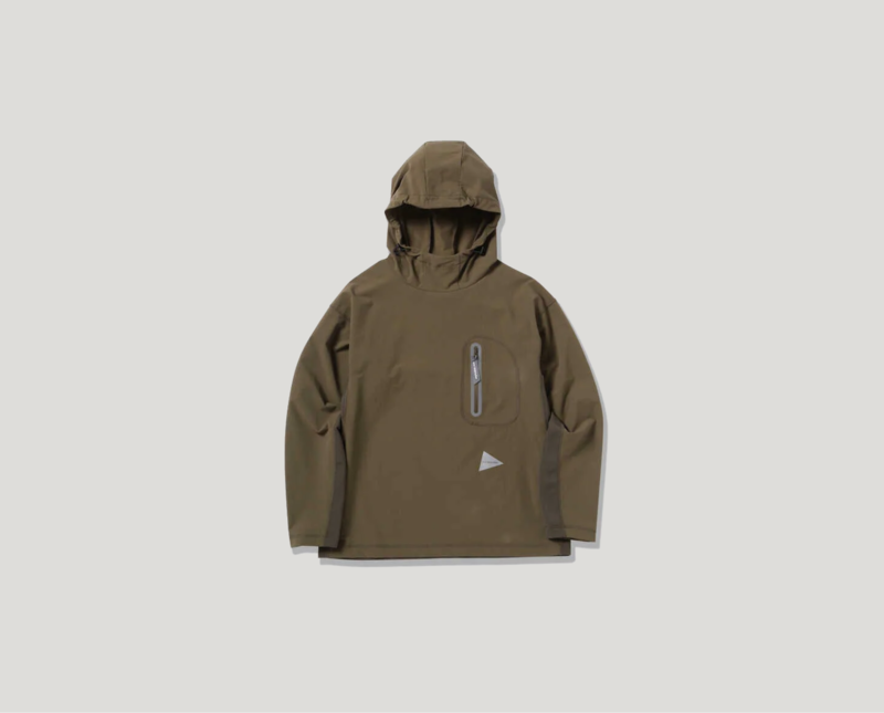 and wander Hybrid Warm Pocket Hoodie - Khaki | Garmentory