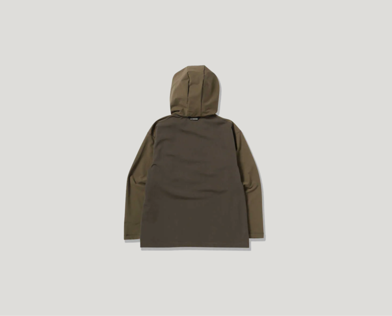 and wander Hybrid Warm Pocket Hoodie - Khaki | Garmentory