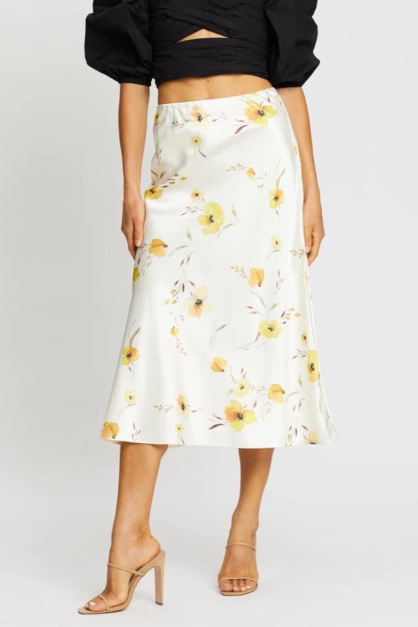 beyond classy white satin halter midi dress Lady Black Tie - Rivers Midi Dress - White Lace