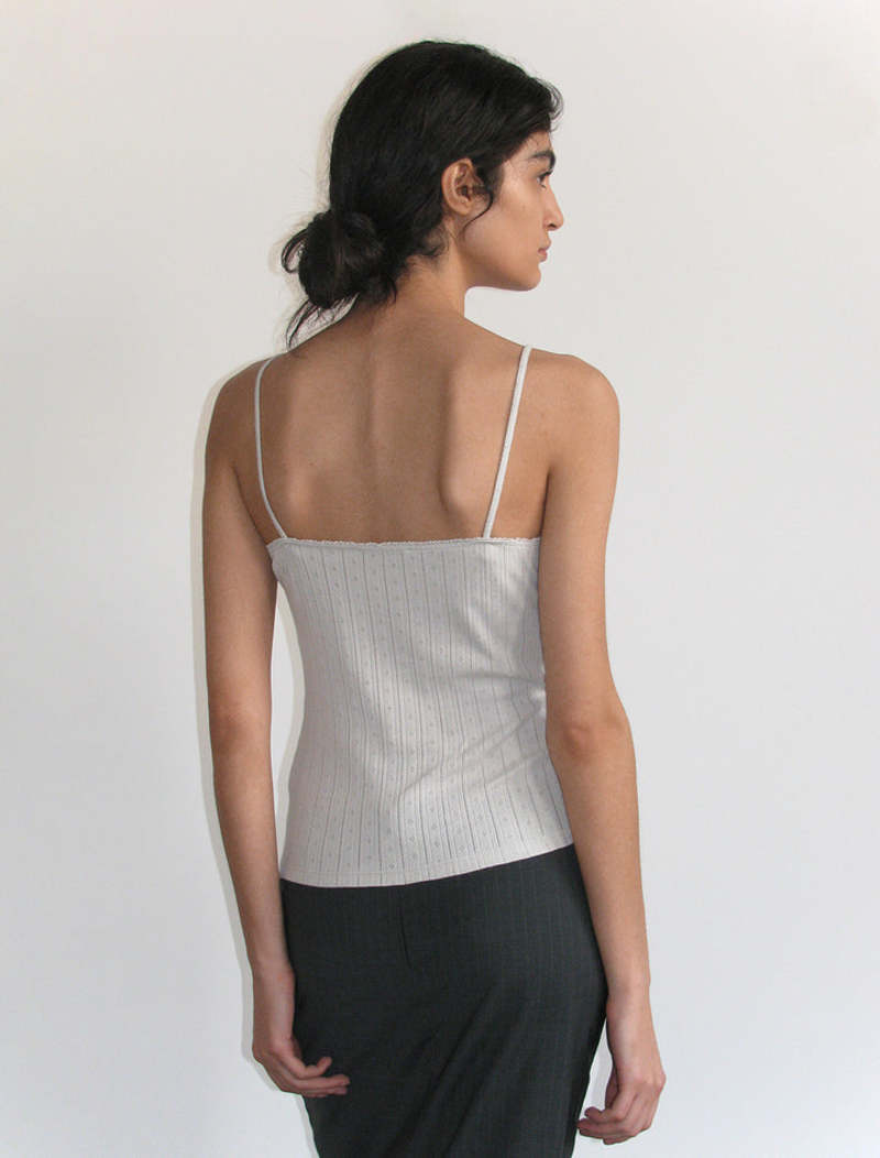 Paloma Wool グレー ホルターネック タンクトップ SANS-Grey sleeveless wrap top with a side loop to tie the