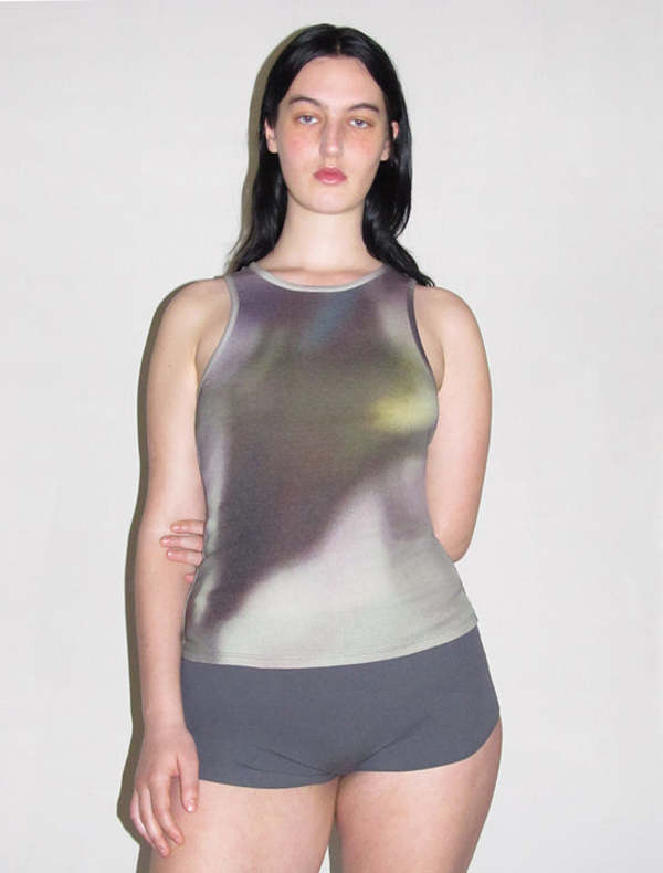 Paloma Wool Floe Dyed Rib Tank Top - Medium Blue | Garmentory