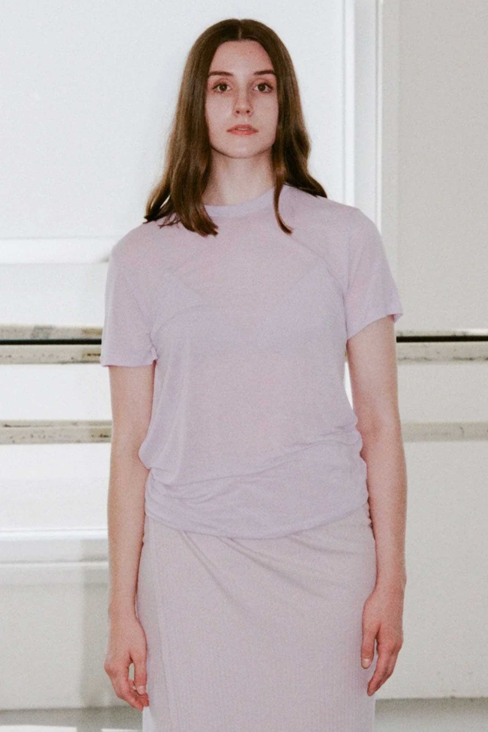 Baserange Bamboo Tee Shirt - Sea Purple | Garmentory