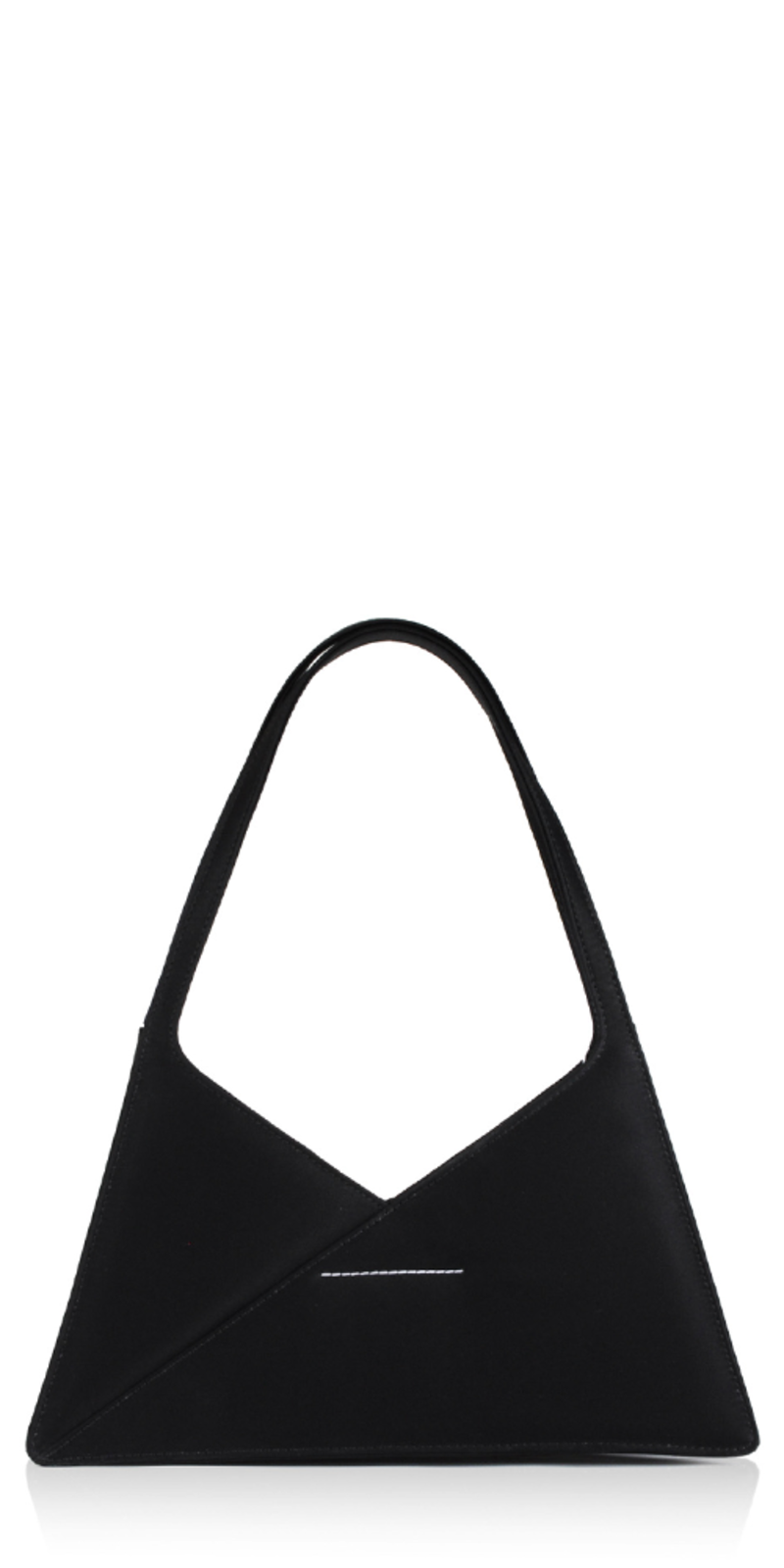 MM6 Maison Margiela Accordion Baguette Bag - Black Satin
