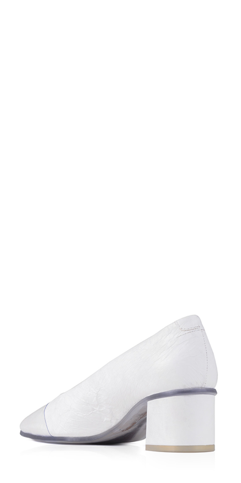 MM6 Maison Margiela Coated Paper & PVC Pumps - White