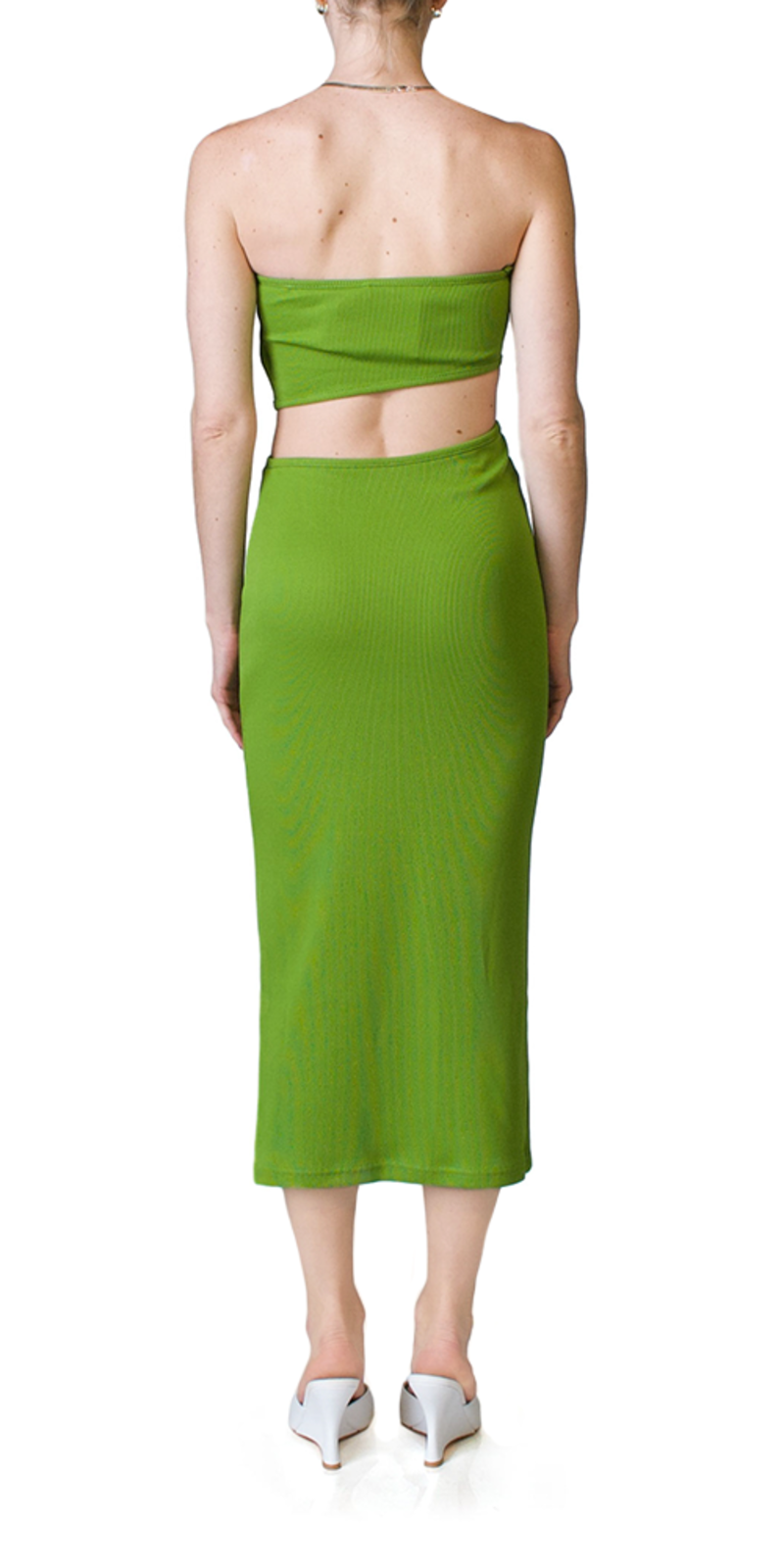 Christopher Esber Distort Strapless Dress - Green | Garmentory