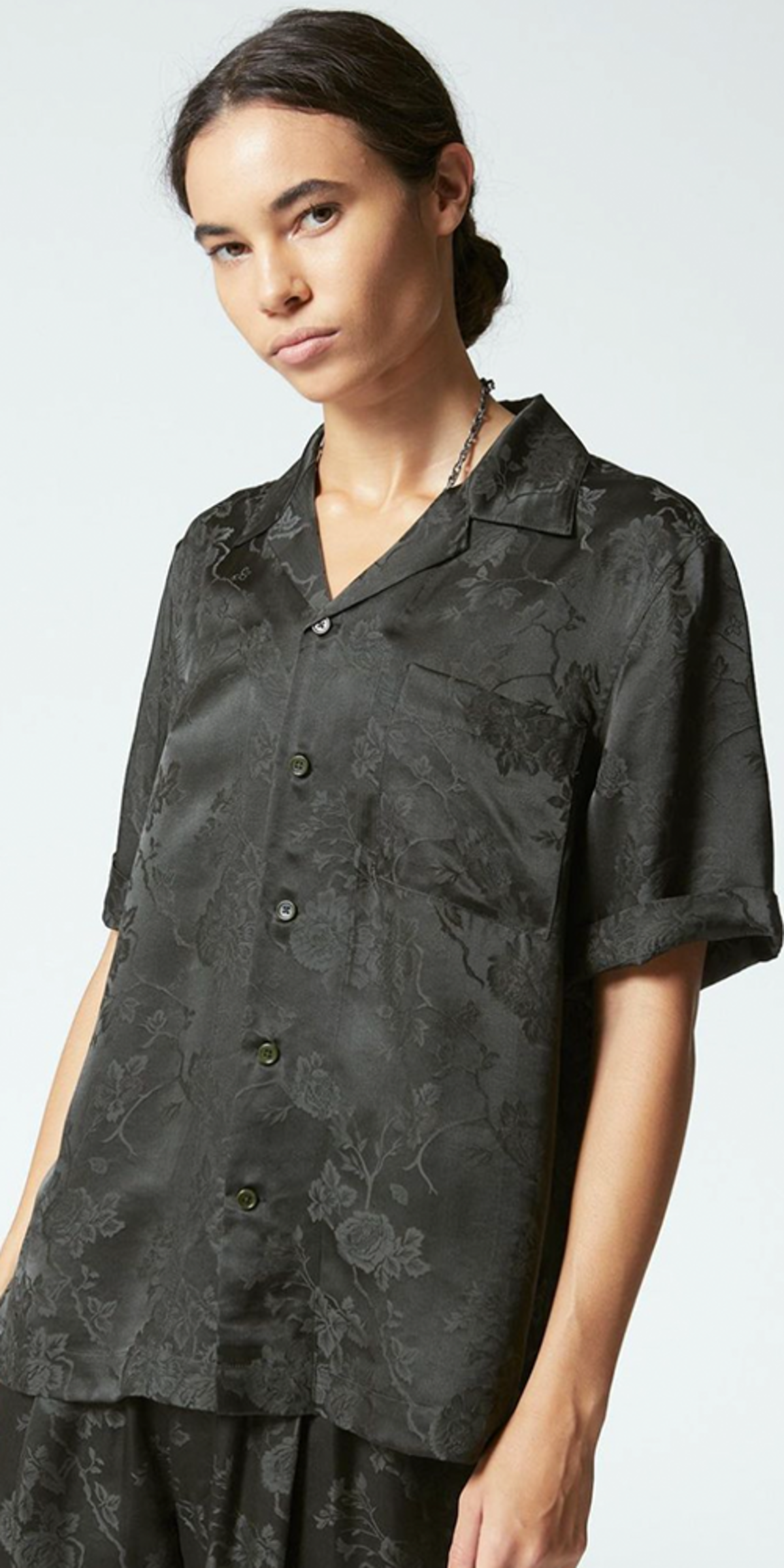 6397 Jacquard Camp Shirt - Dark Slate | Garmentory