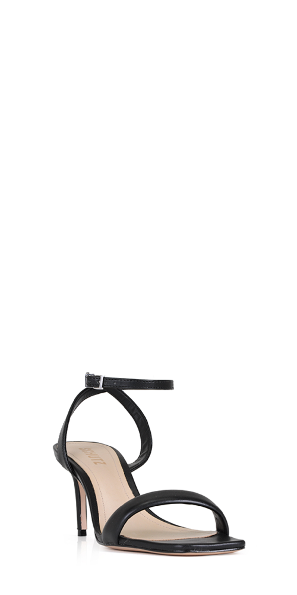 Schutz Laurina Mid Leather Sandal - Black - Image 2 of 5