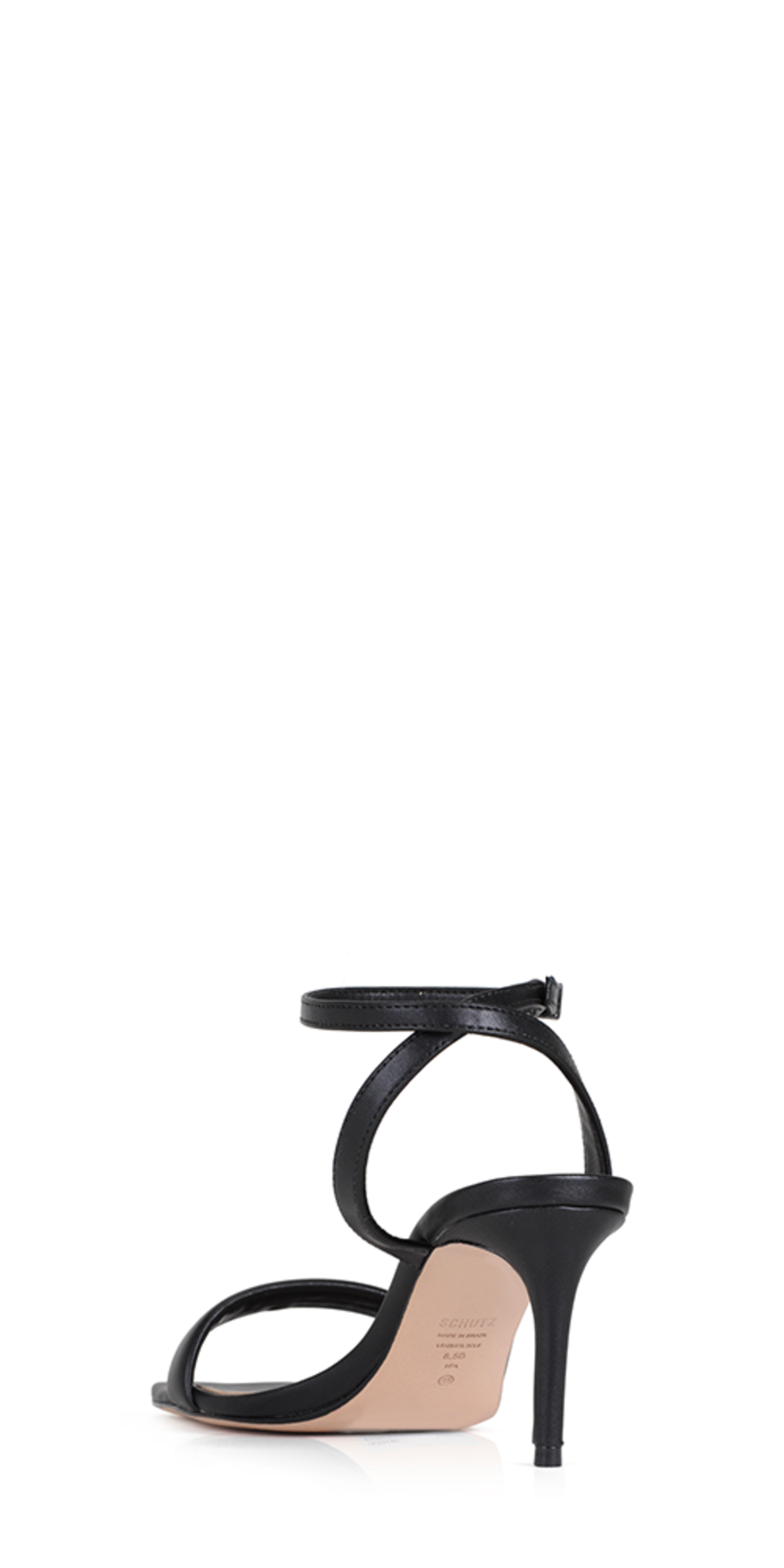 Schutz Laurina Mid Leather Sandal - Black - Image 4 of 5