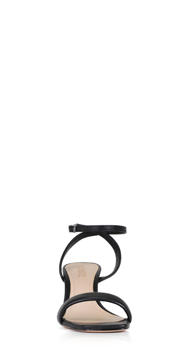 Schutz Laurina Mid Leather Sandal - Black
