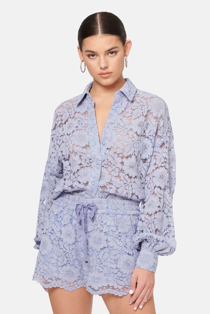 Cami NYC Belkis Lace Top - Cornflower