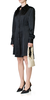 MM6 Maison Margiela Silky Button Front Dress - Black - Thumbnail 2