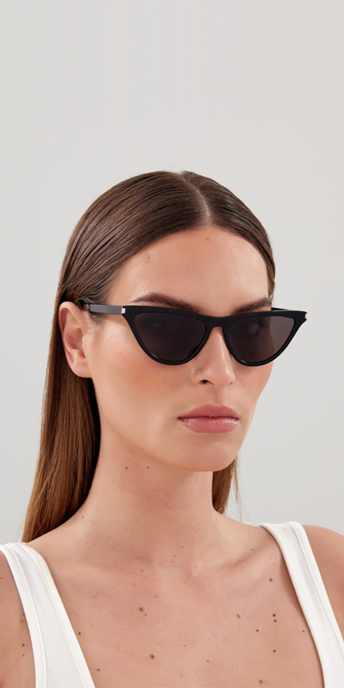 Saint Laurent SL550 SLIM 001 Cat Eye Sunglasses - Black Saint Laurent SL M143 Cat Eye Sunglasses | Fashion Eyewear US main image 3