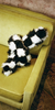 Jiu Jie Decor Soft-Core Knot Pillow - Black/White Checkered - Thumbnail 5