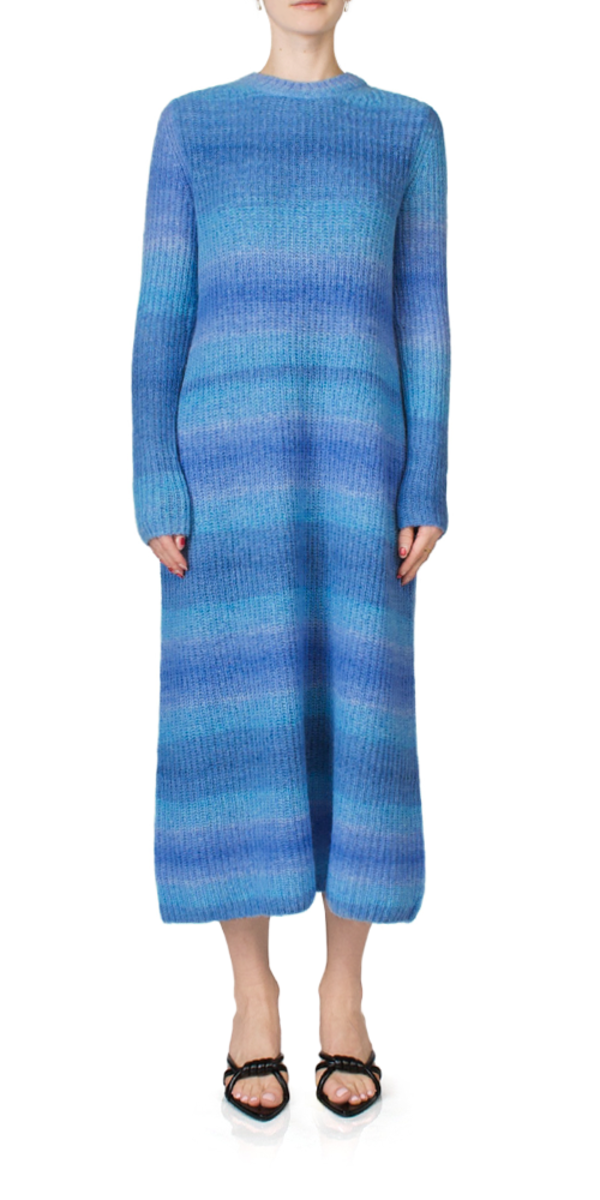 VINCE Space Dye Knit Dress - Tide Combo | Garmentory VINCE Space Dye Knit Dress - Tide Combo | Garmentory