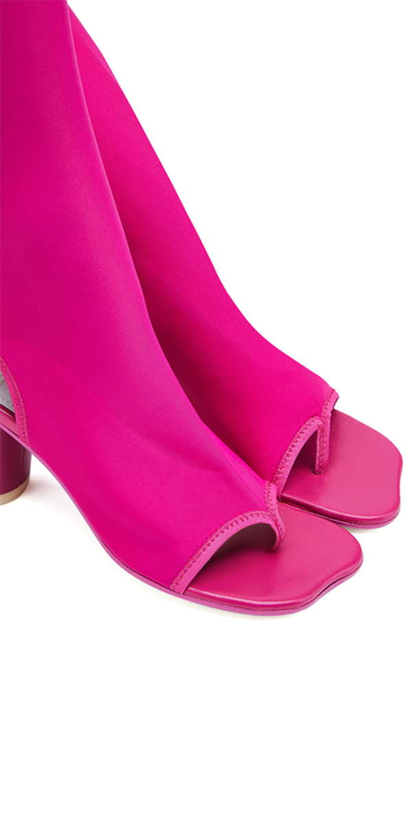 MM6 Maison Margiela Stretch Thong Boot - Pink | Garmentory